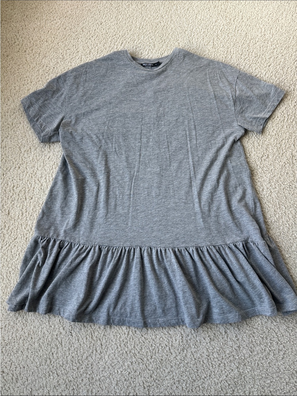 Nasty Gal Petite Crew Neck Drop Hem T-Shirt Dress